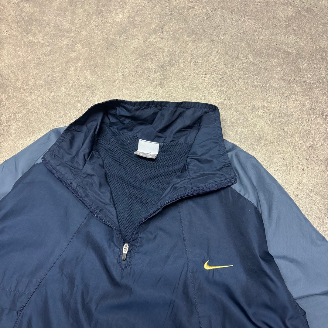 Vintage Nike Navy Quarter Zip Lightweight Jacket (S)