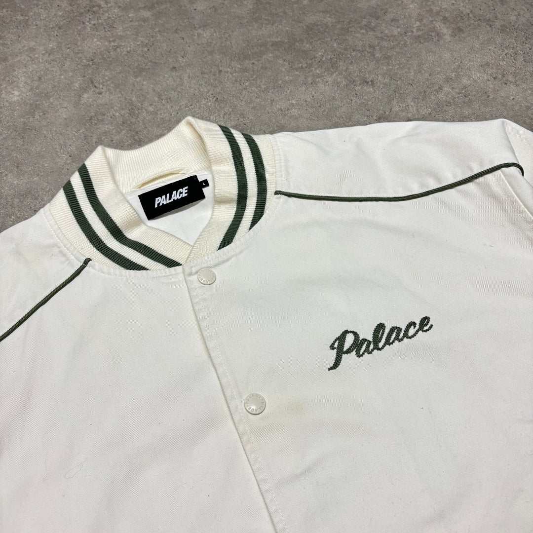 Palace Catch It White Bomber Jacket (L)