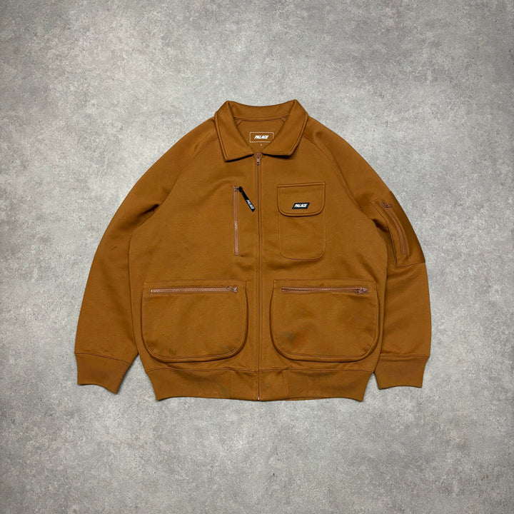 Palace Big & Tall Brown Thermal Bomber Jacket (L)