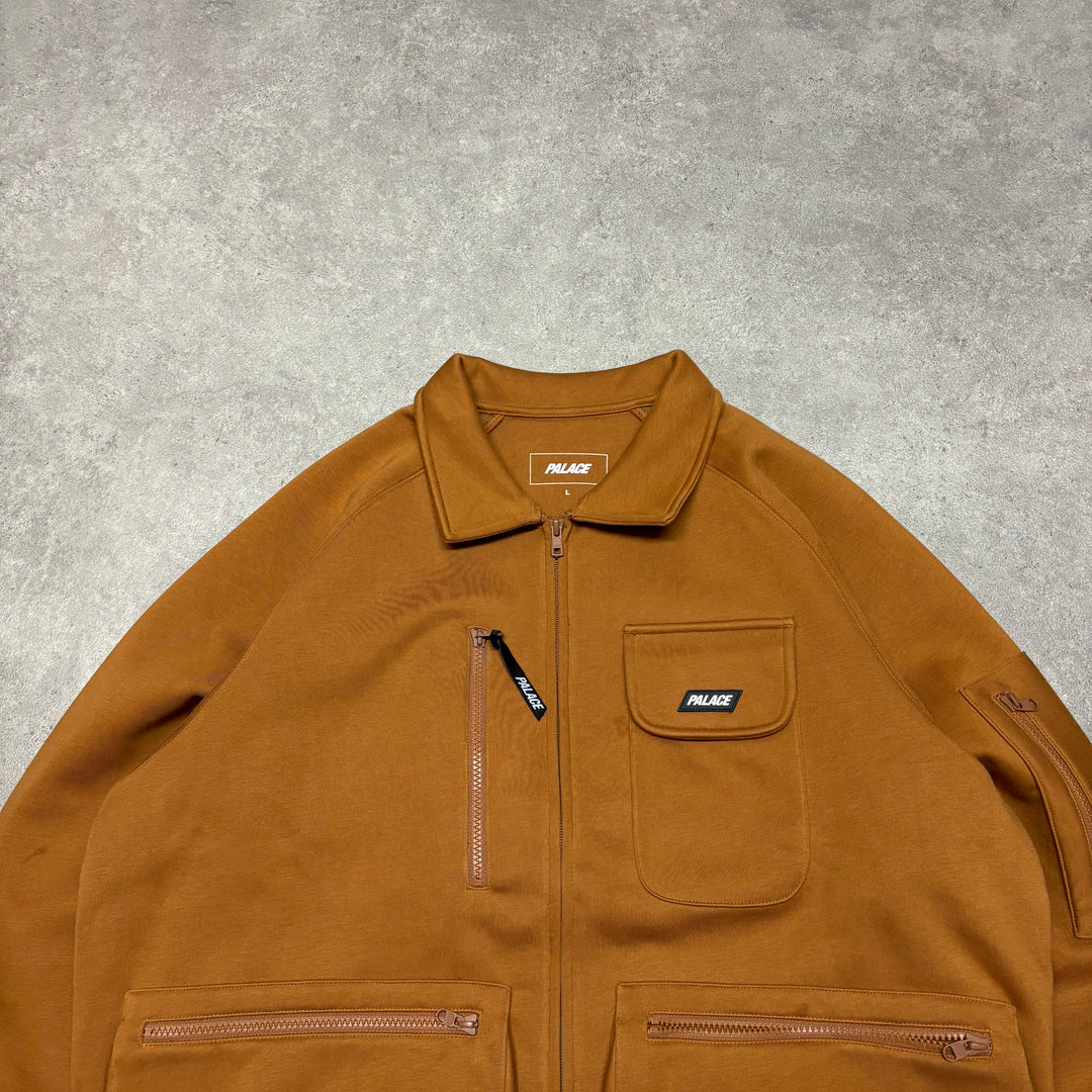 Palace Big & Tall Brown Thermal Bomber Jacket (L)