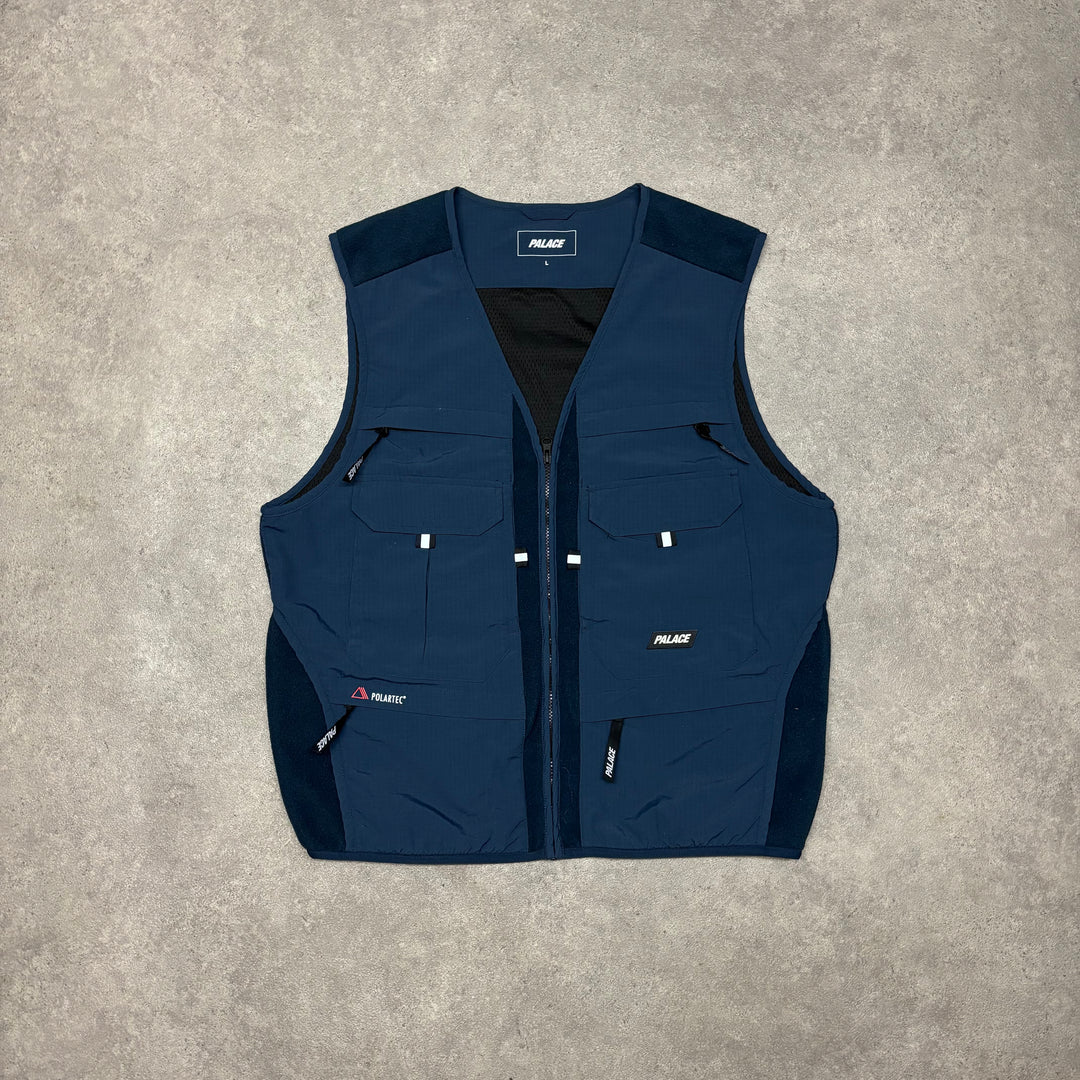 Palace Polartec Navy Full Zip Tactical Vest (L)