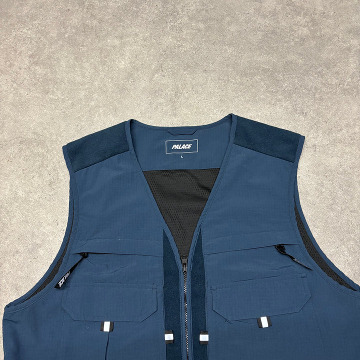 Palace Polartec Navy Full Zip Tactical Vest (L)