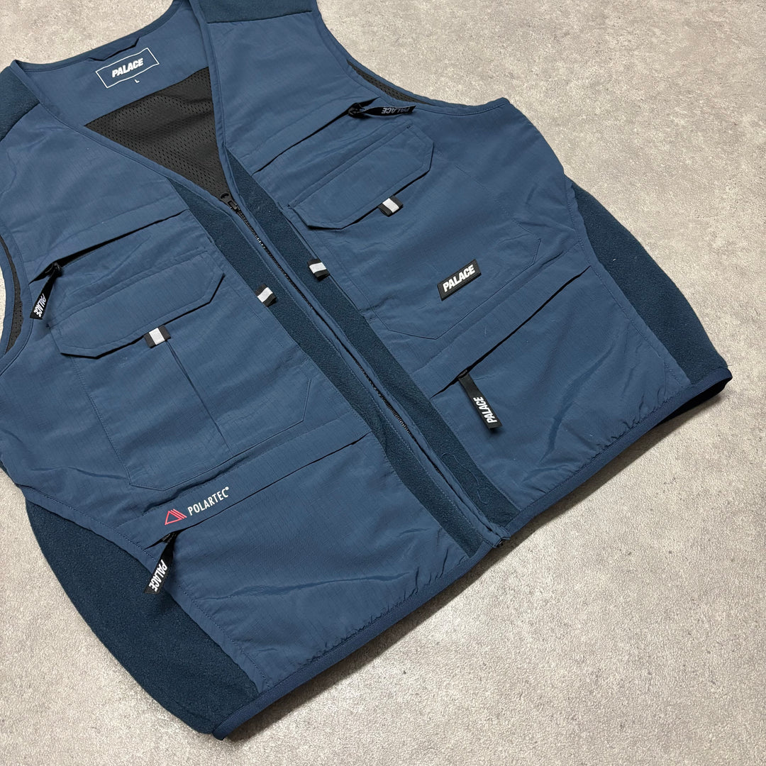 Palace Polartec Navy Full Zip Tactical Vest (L)