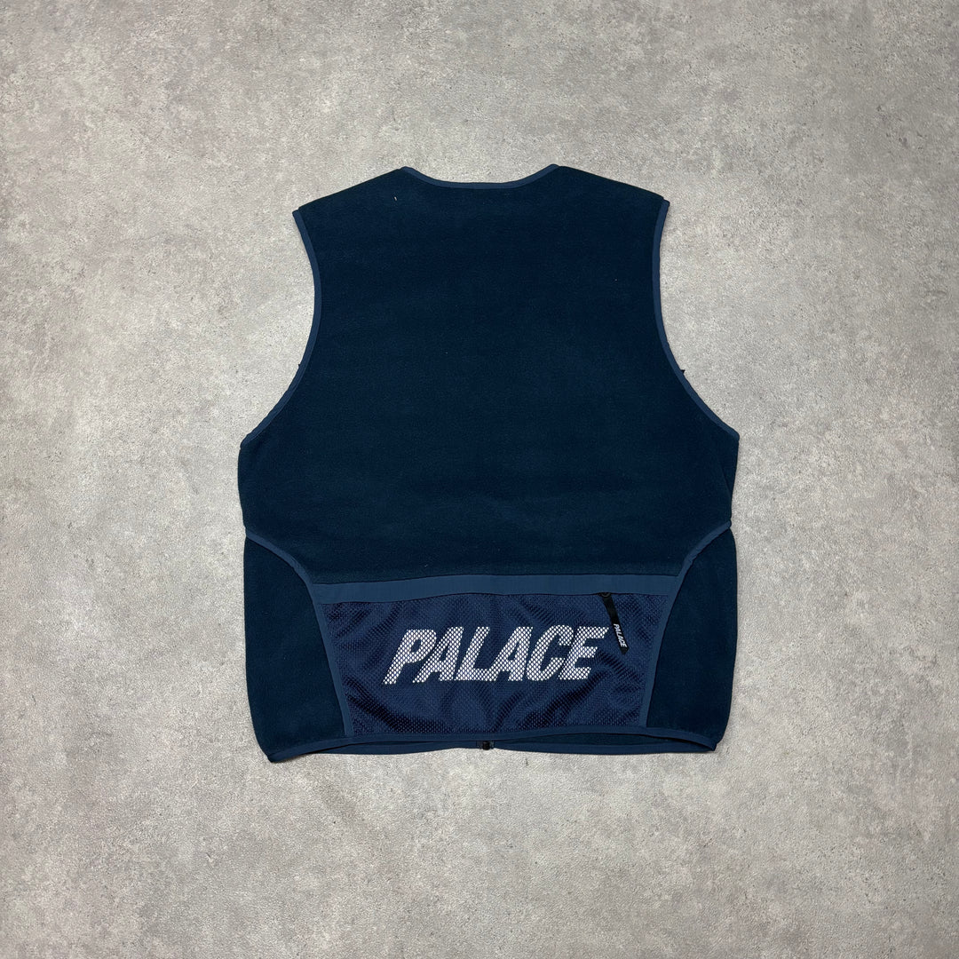 Palace Polartec Navy Full Zip Tactical Vest (L)