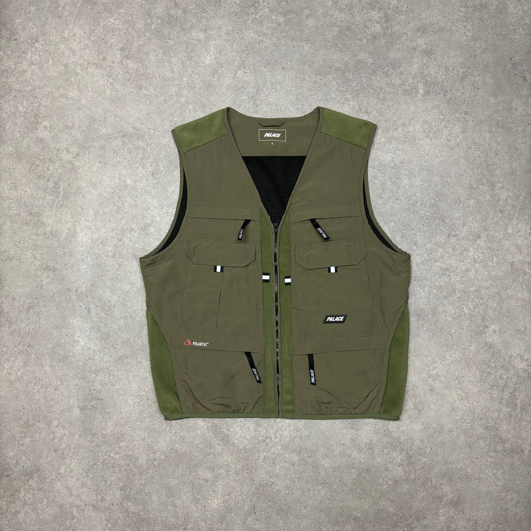 Palacee Polartec Green Full Zip Tactical Vest (L)