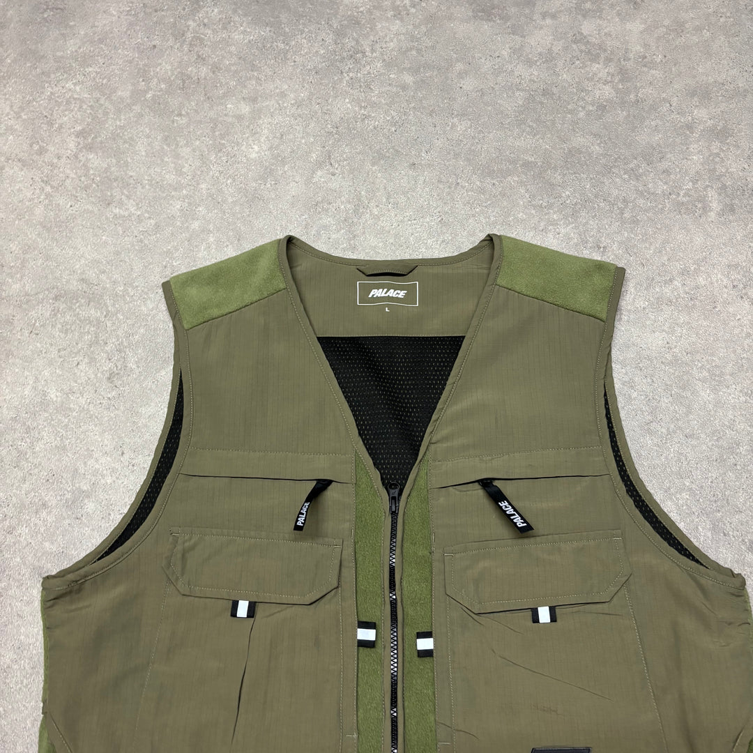 Palacee Polartec Green Full Zip Tactical Vest (L)