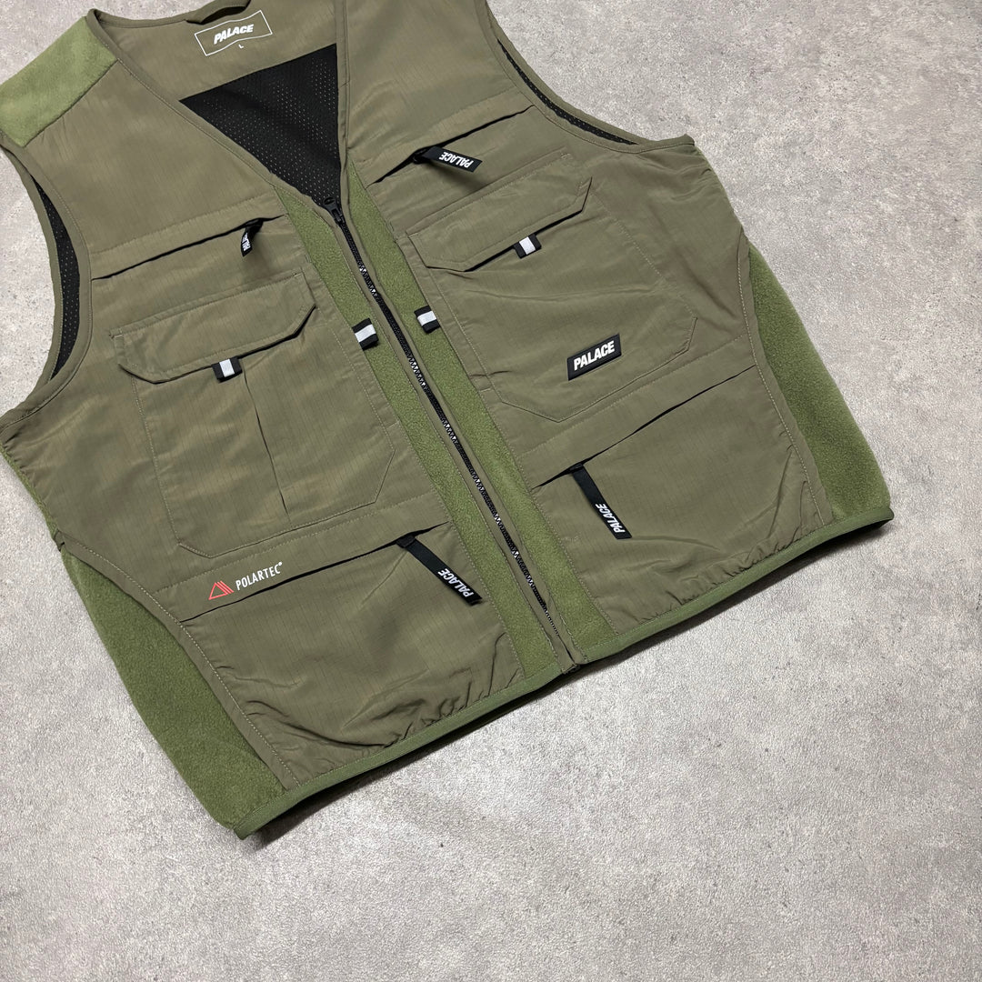 Palacee Polartec Green Full Zip Tactical Vest (L)