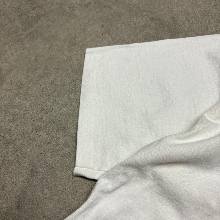 90's Vintage White 'After Shock Graphic T-Shirt (L)