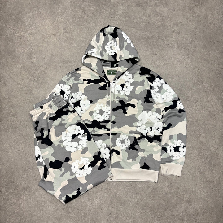 Denim Tears White & Grey Camo Sweater Full Set (L)