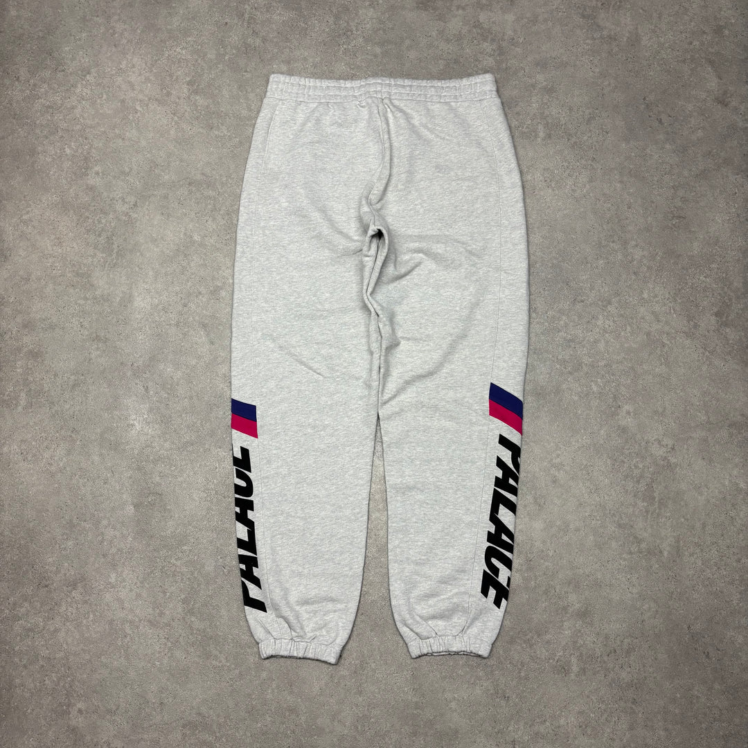 Palace Grey Printed Tracksuit Bottoms (XL)