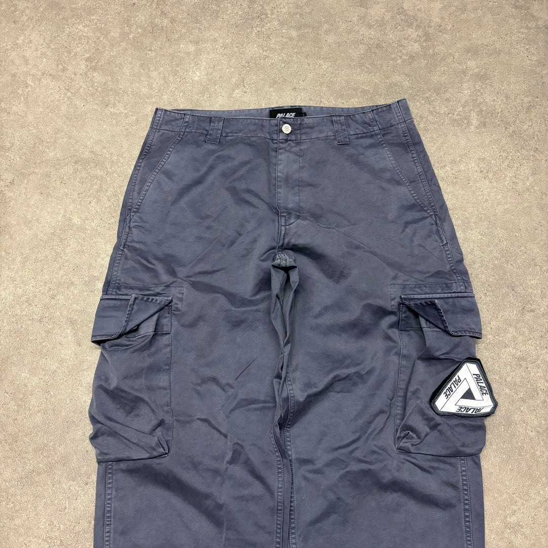 Palace Grey Cargo Tracksuit Bottoms (L)