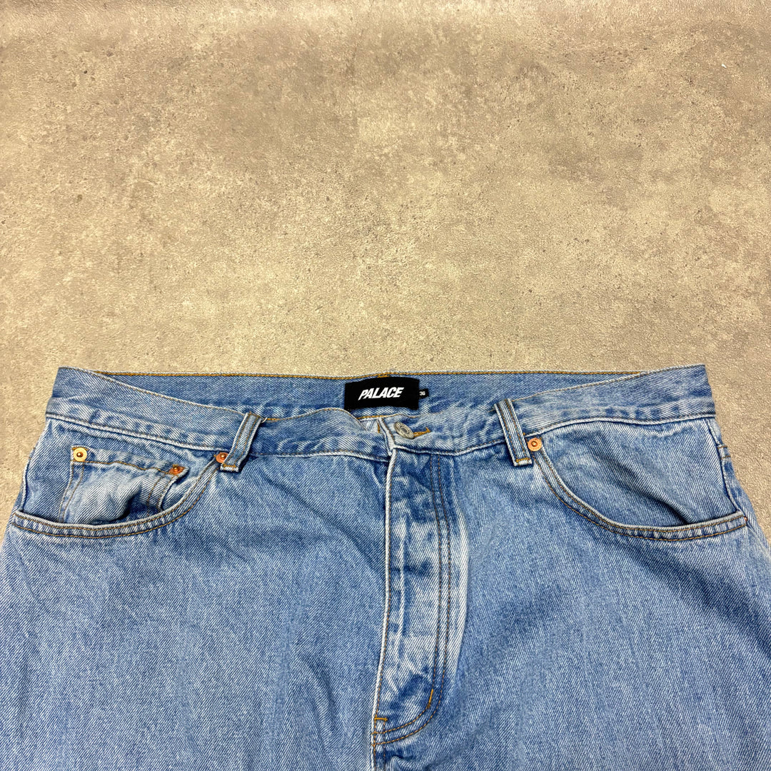 Palace Rabbit Baggy Fit Blue Denim Jeans (36x32)