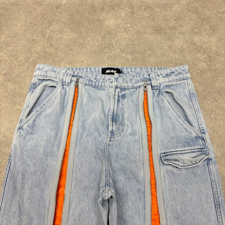 Palace Zipped Light Blue Denim Jeans (34x30)