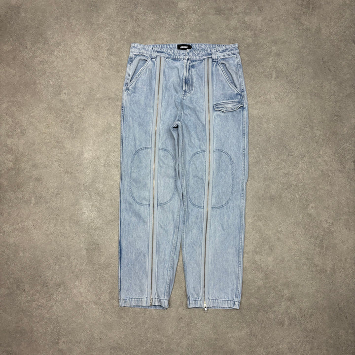 Palace Zipped Light Blue Denim Jeans (34x30)