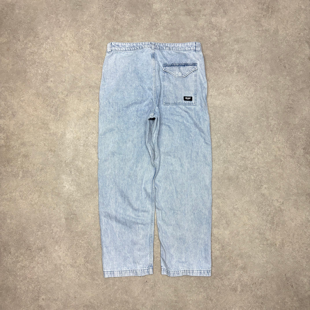 Palace Zipped Light Blue Denim Jeans (34x30)