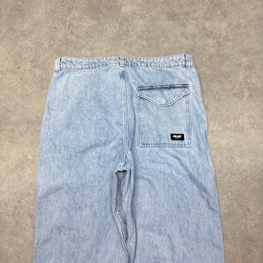 Palace Zipped Light Blue Denim Jeans (34x30)