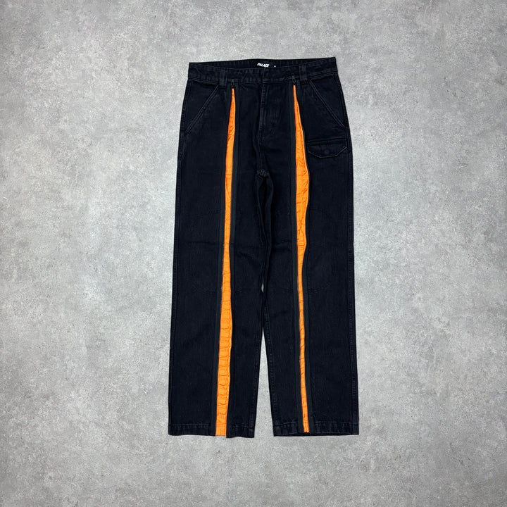 Palace Zipped Flight Black Denim Jeans (30x30)