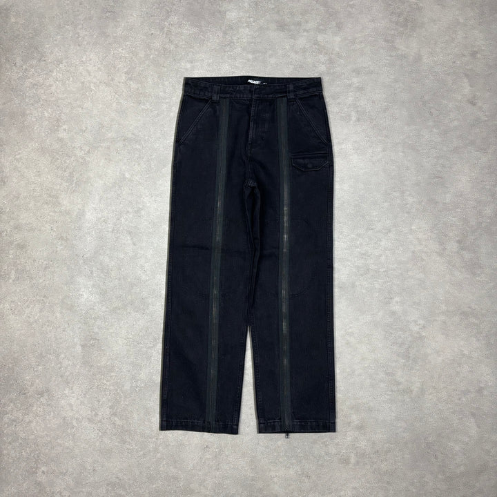 Palace Zipped Flight Black Denim Jeans (30x30)