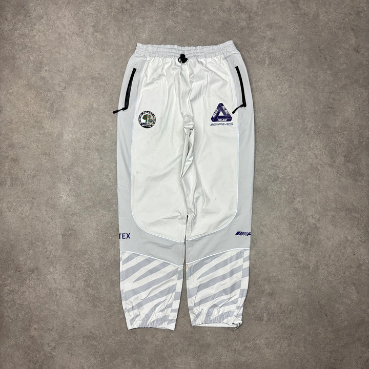 Palace Gore-Tex AMG White Tracksuit Bottoms (XL)