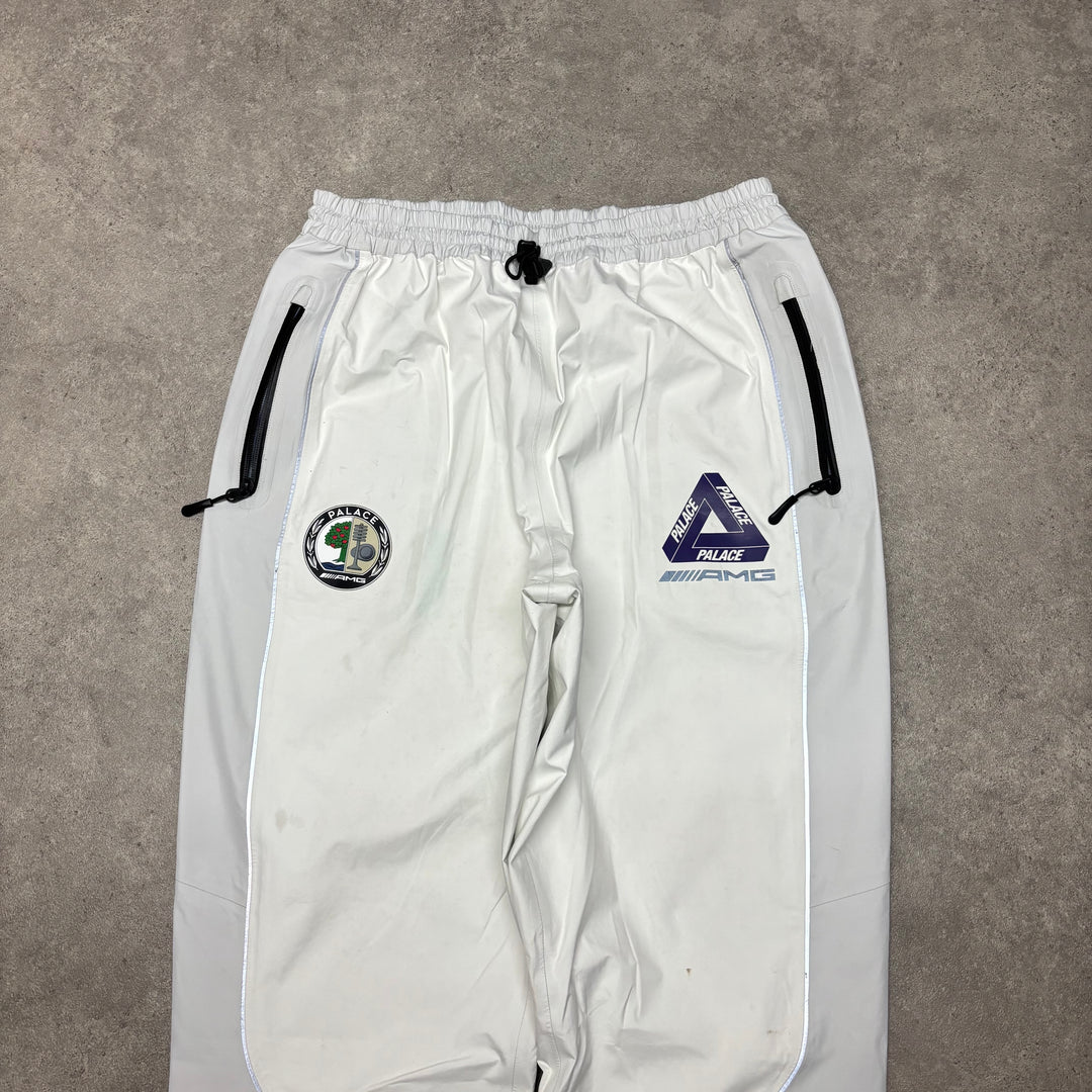 Palace Gore-Tex AMG White Tracksuit Bottoms (XL)