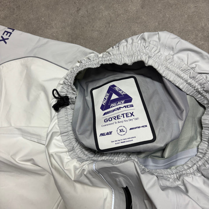 Palace Gore-Tex AMG White Tracksuit Bottoms (XL)