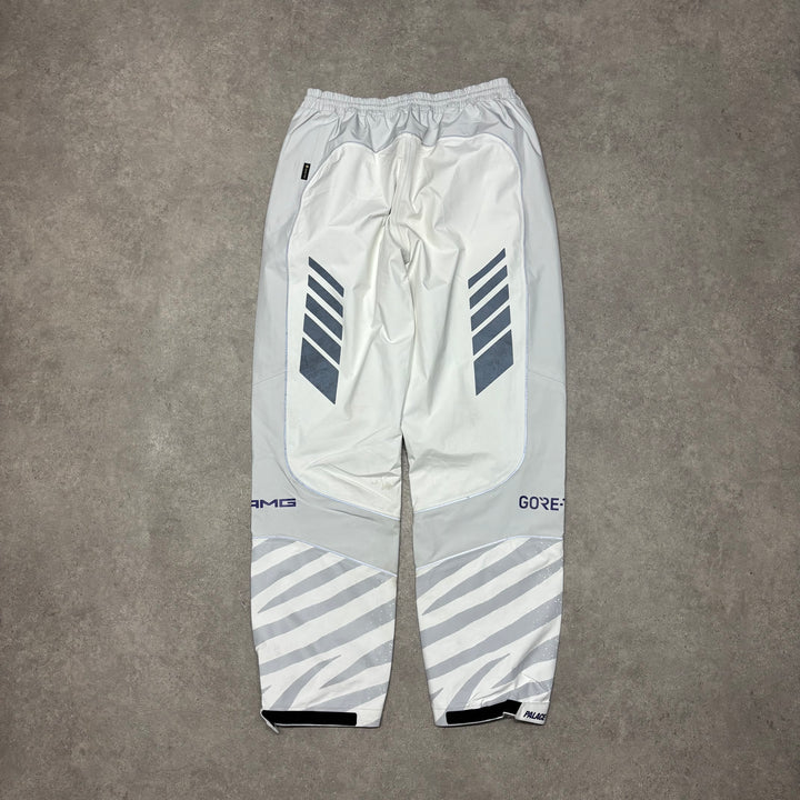 Palace Gore-Tex AMG White Tracksuit Bottoms (XL)