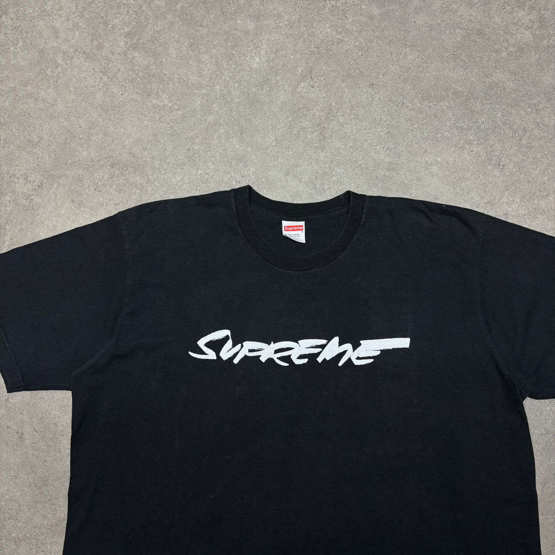 Supreme Futura Logo Black Graphic T-Shirt (XL)