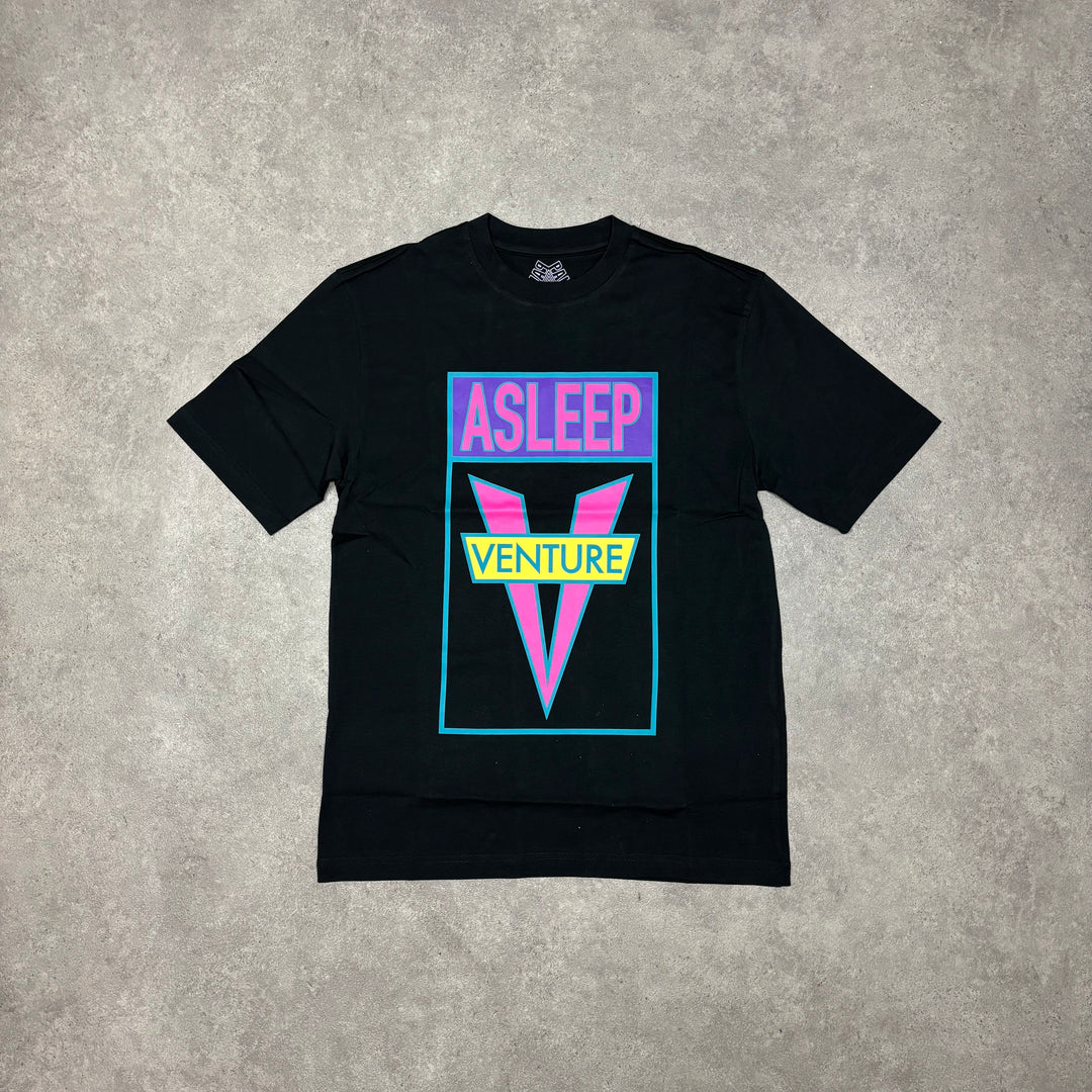 Palace Asleep To Venture Black Graphic T-Shirt (M)