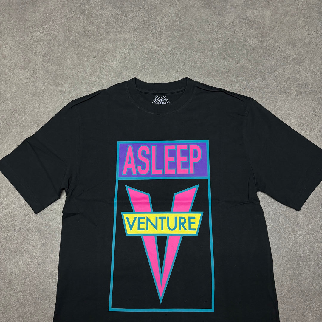 Palace Asleep To Venture Black Graphic T-Shirt (M)