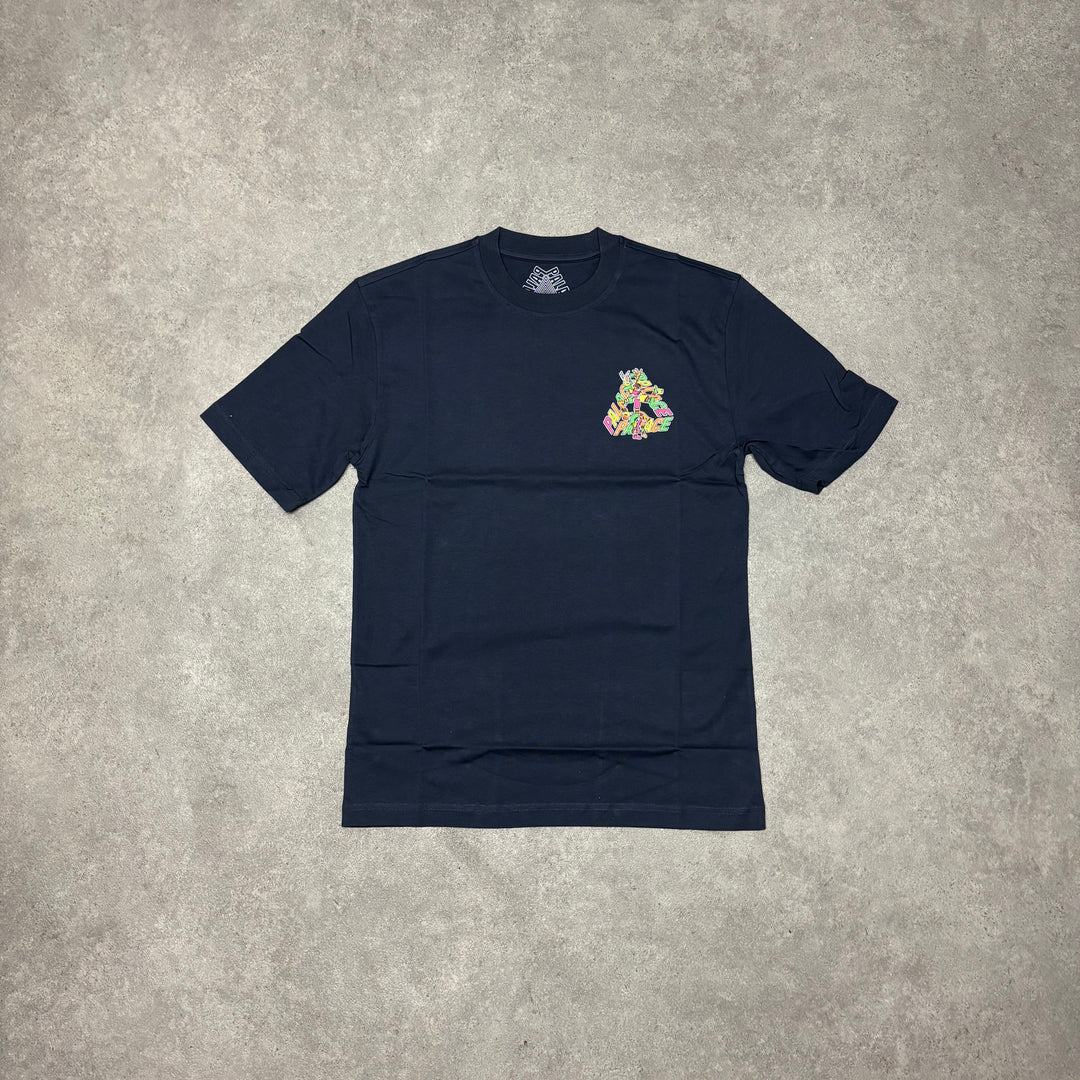 Palace B-Sans Navy Graphic T-Shirt (S)