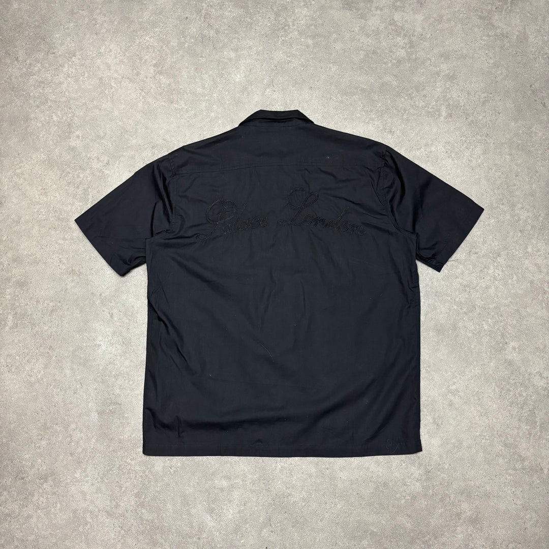 Palace Rose Chain Black Smart Short Sleeve Shirt (XL)
