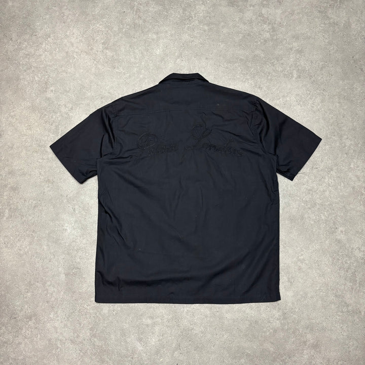 Palace Rose Chain Black Smart Short Sleeve Shirt (XL)