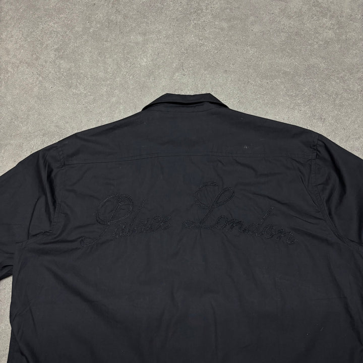 Palace Rose Chain Black Smart Short Sleeve Shirt (XL)