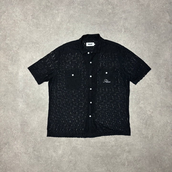 Palace Black Lace Short Sleeve Shirt (XL)