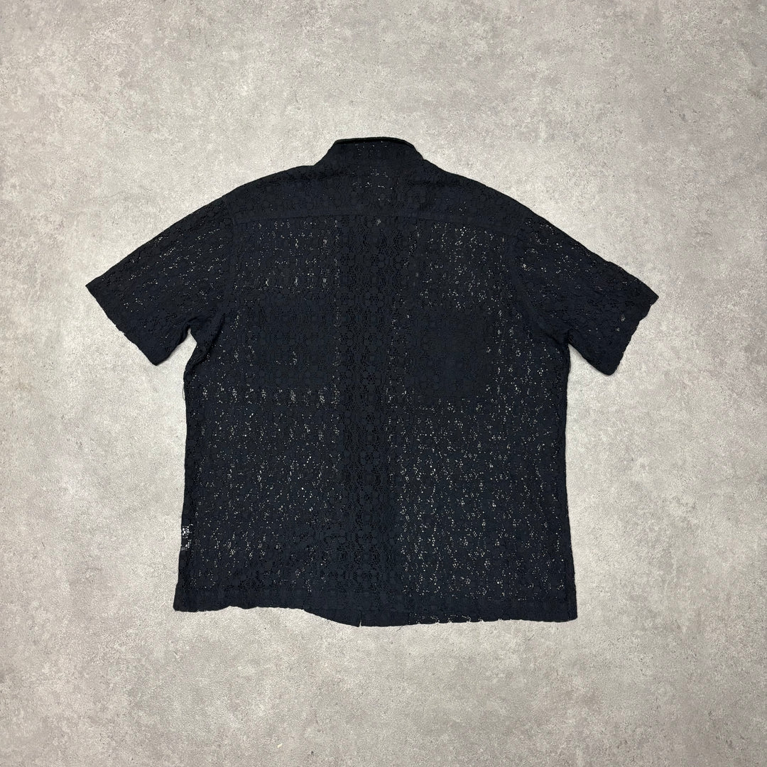 Palace Black Lace Short Sleeve Shirt (XL)