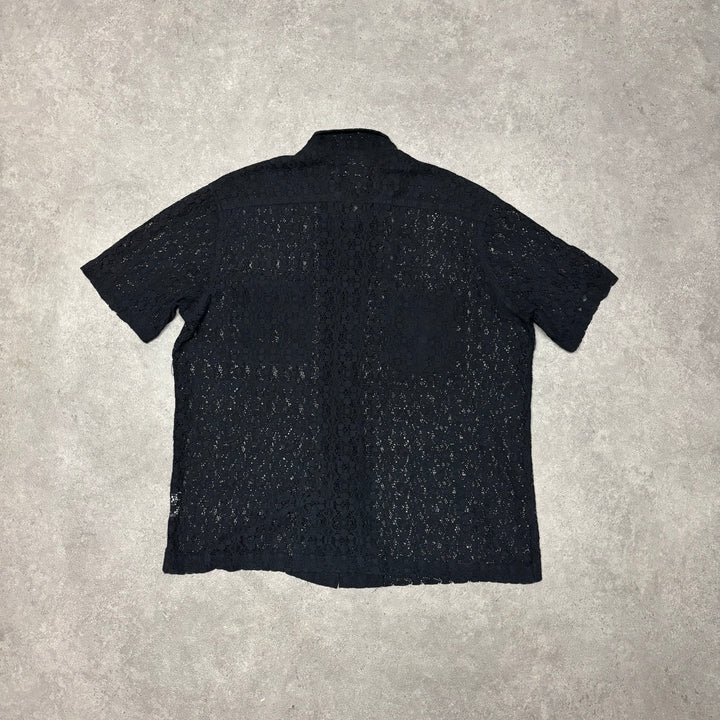 Palace Black Lace Short Sleeve Shirt (XL)