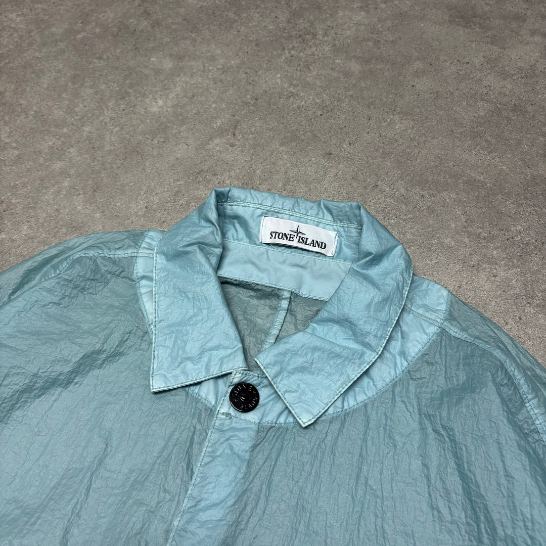 Stone Island Compass Patch Garment Dye Blue Jacket (XL)