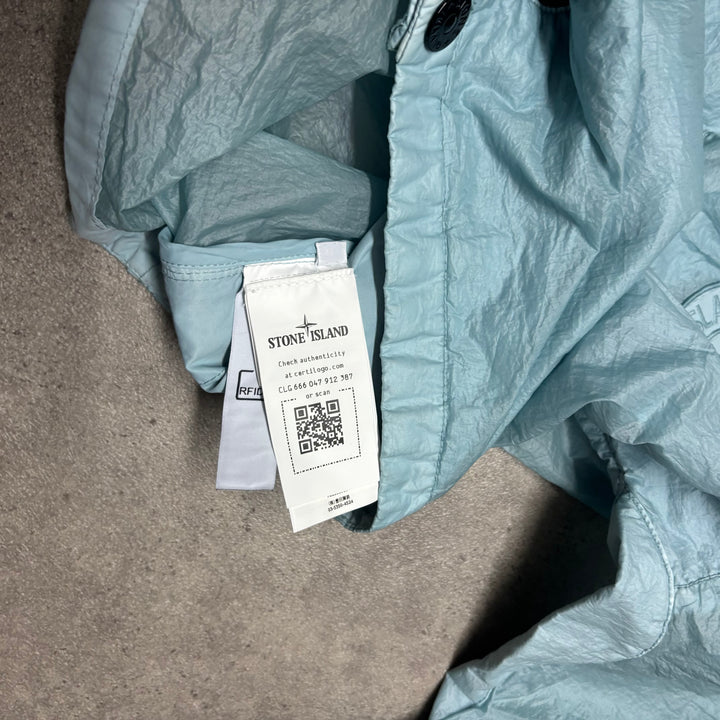 Stone Island Compass Patch Garment Dye Blue Jacket (XL)