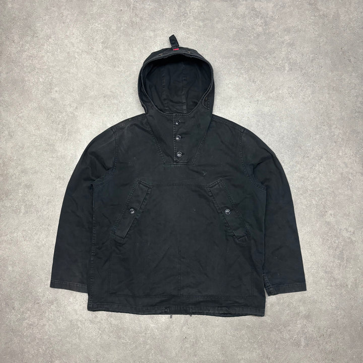 Supreme Black Milatery Heavy Duty Black Hooded Jacket (XL)