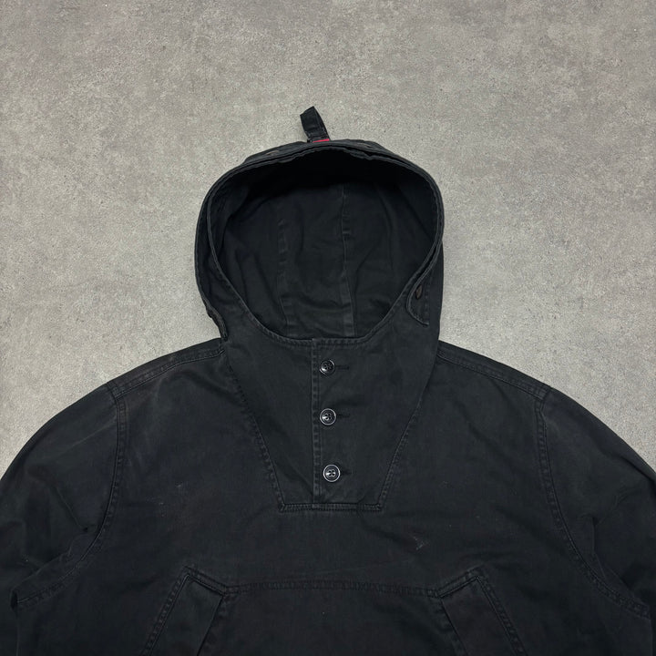 Supreme Black Milatery Heavy Duty Black Hooded Jacket (XL)