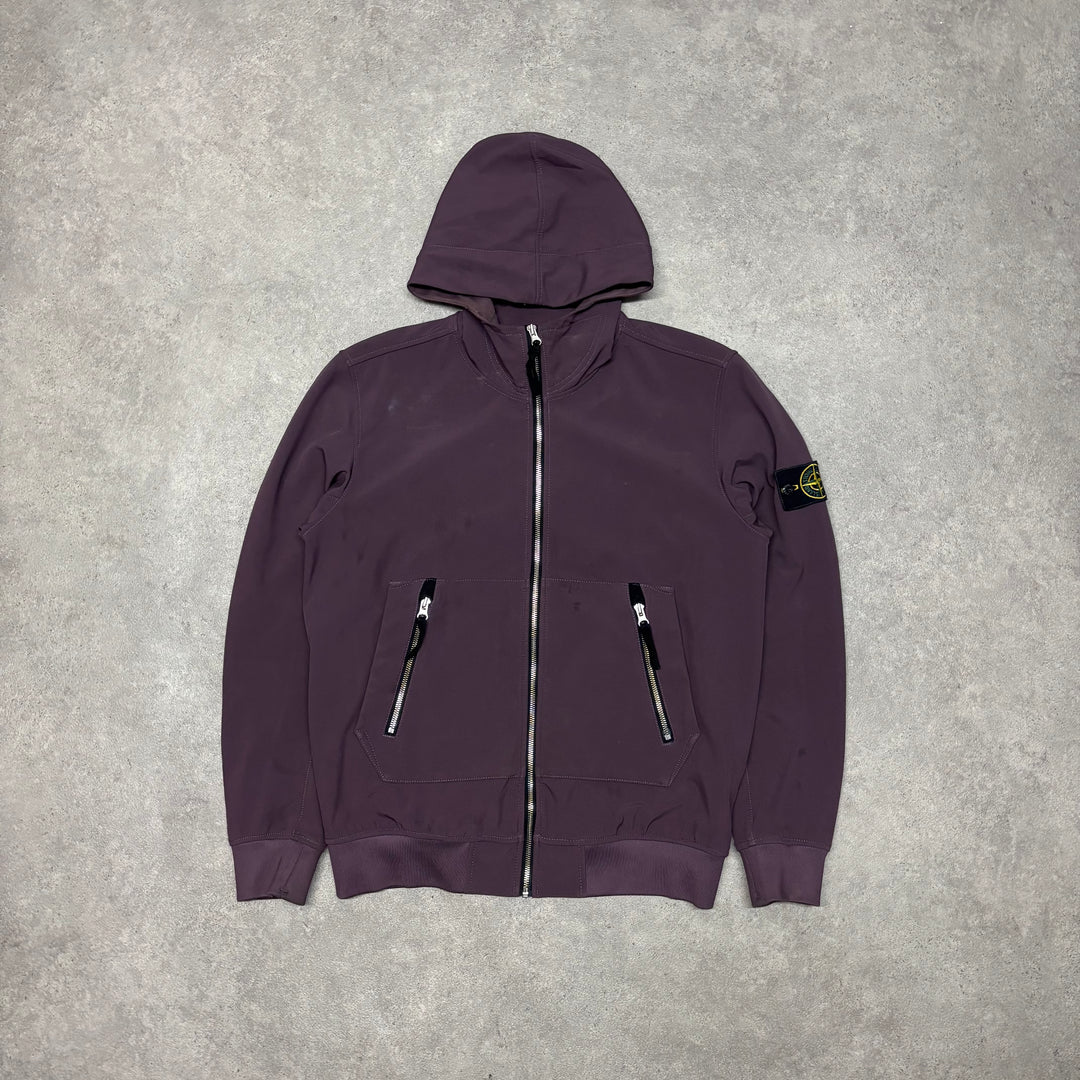 Stone Island Purple Hooded Windbreaker Jacket (M)