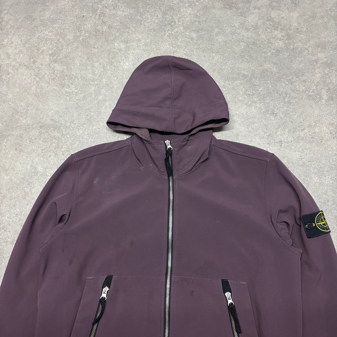 Stone Island Purple Hooded Windbreaker Jacket (M)