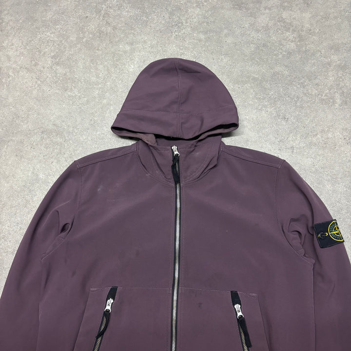 Stone Island Purple Hooded Windbreaker Jacket (M)