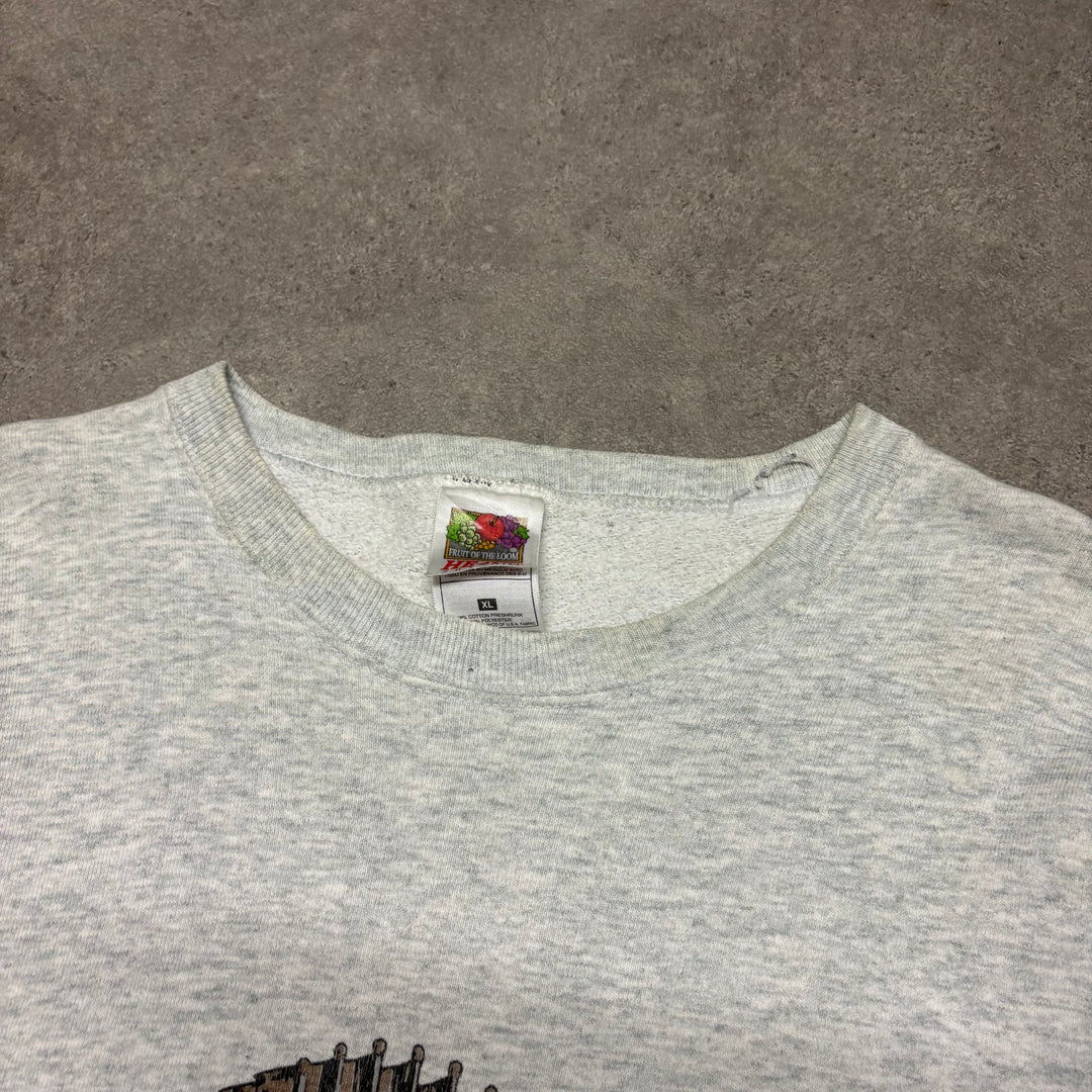 Vintage New York Yankees Grey Sweatshirt (XL)