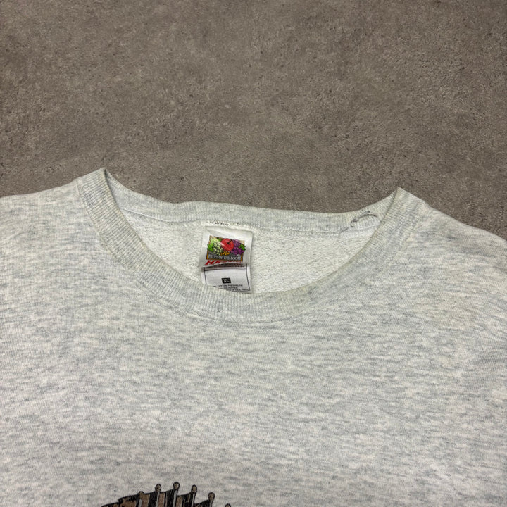 Vintage New York Yankees Grey Sweatshirt (XL)