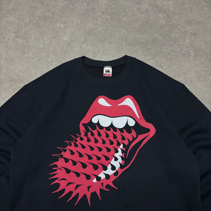 1994 Vintage Rolling Stones Tour Black Graphic Sweatshirt (XL)