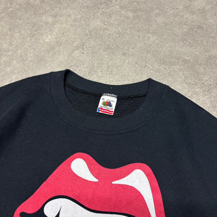 1994 Vintage Rolling Stones Tour Black Graphic Sweatshirt (XL)