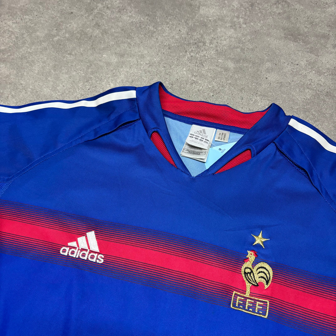 2004 Vintage Adidas France Home Football Shirt (XL)