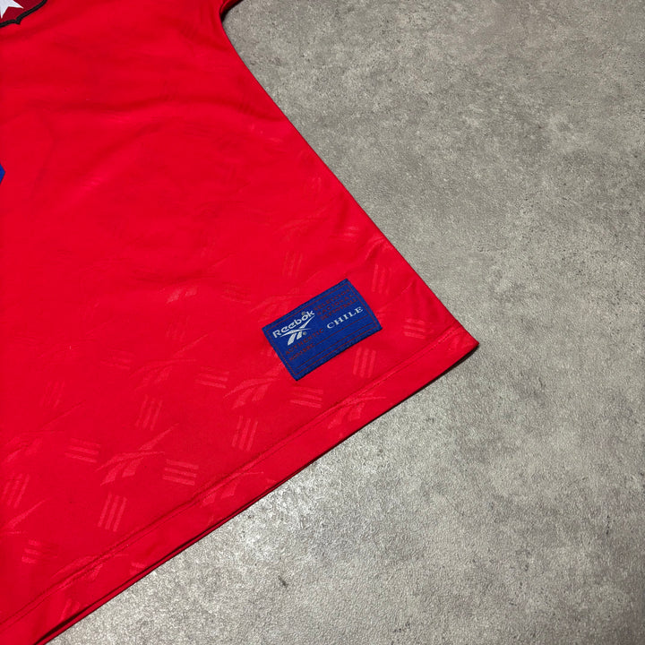 Vintage Reebok Chile Red Home Football Shirt (M)