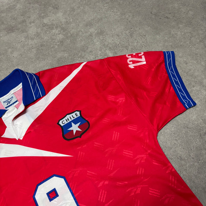 Vintage Reebok Chile Red Home Football Shirt (M)